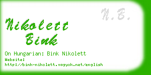 nikolett bink business card